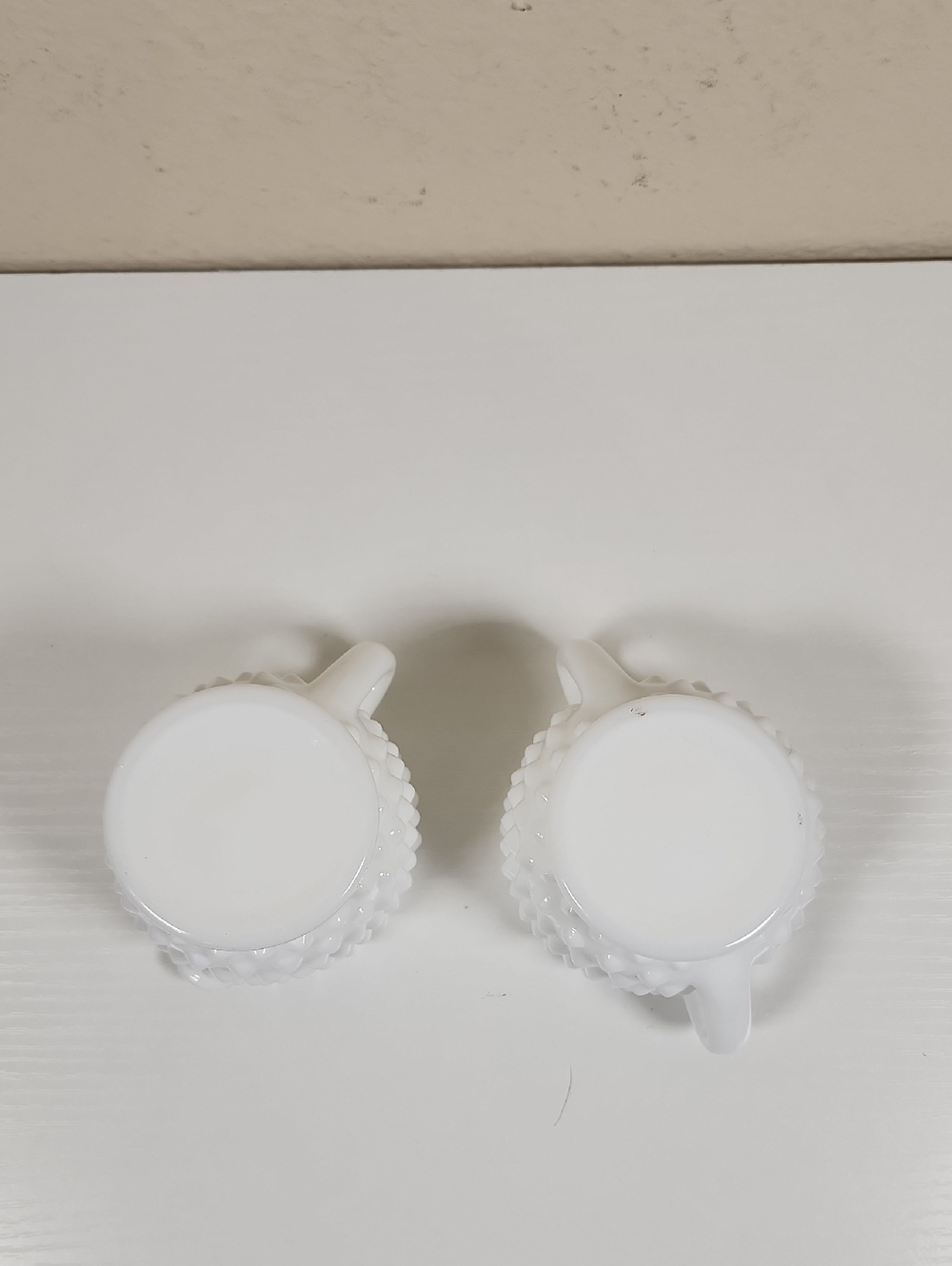 Fenton Hobnail Mini Cream And Sugar Bowls - Picture 3 of 4